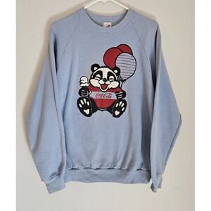 Vintage Coca-Cola Classic Graphic Crewneck Sweatshirt Made‎ in USA Size XL